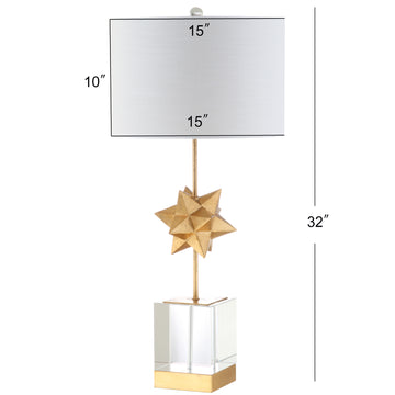 Estelle 32" LED Metal/Crystal Table Lamp - JONATHAN Y